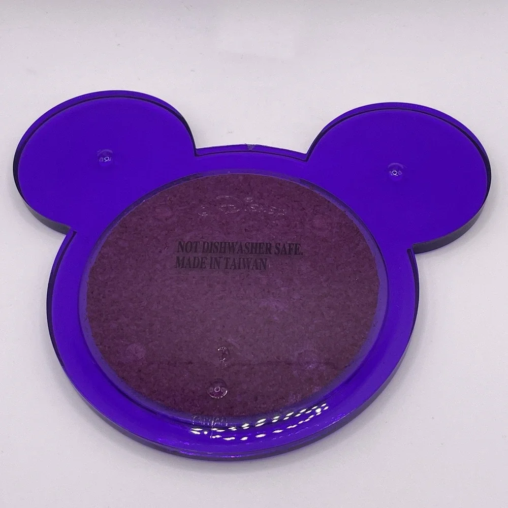 Vintage Disney Mickey Mouse Ears Drink Coasters Plastic Set of‎ 4 Multicolor